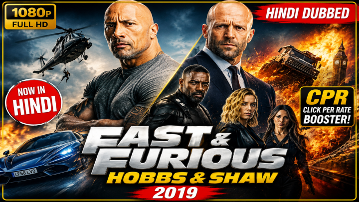 Fast and Furious Hobbs and Shaw Hindi Dubbed, Hobbs and Shaw 2019, Fast and Furious spin-off, Hobbs and Shaw cast, Hobbs and Shaw review, Dwayne Johnson movie, Jason Statham action movie, Idris Elba villain, Hollywood Hindi dubbed movie, Fast and Furious 2019, action movie review, Hobbs and Shaw story, Fast and Furious Hindi.