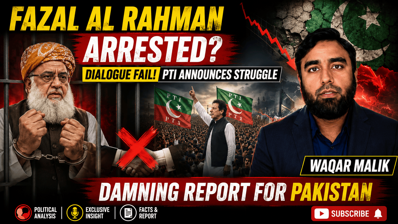 Fazal-ur-Rehman Arrested? Dialogue Fails as PTI Announces Fresh Struggle | Waqar Malik